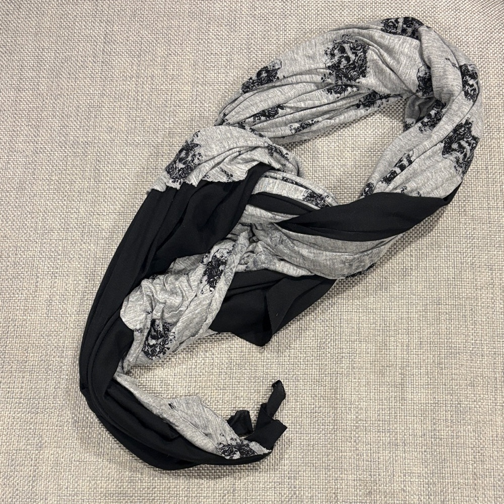 Fun Layered Black and Gray Women's Scarf
